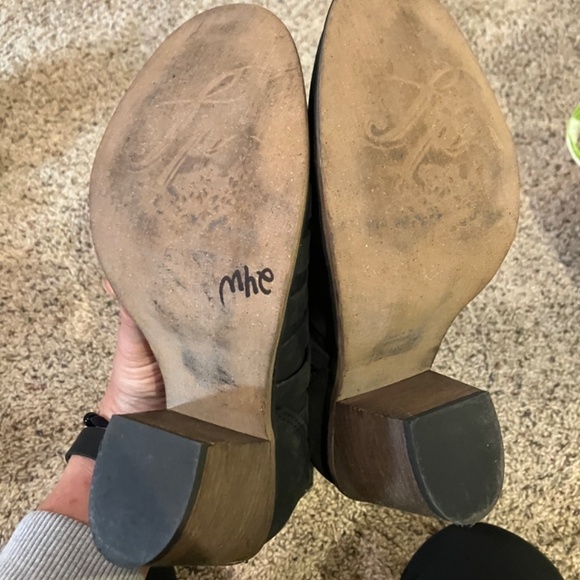 Free People Black/Gray Hybrid Strappy Ankle Booties Women’s Size 38 - Picture 10 of 10